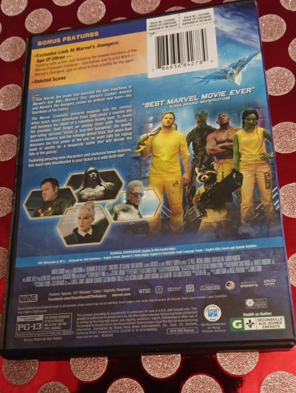 Guardians of the Galaxy DVD